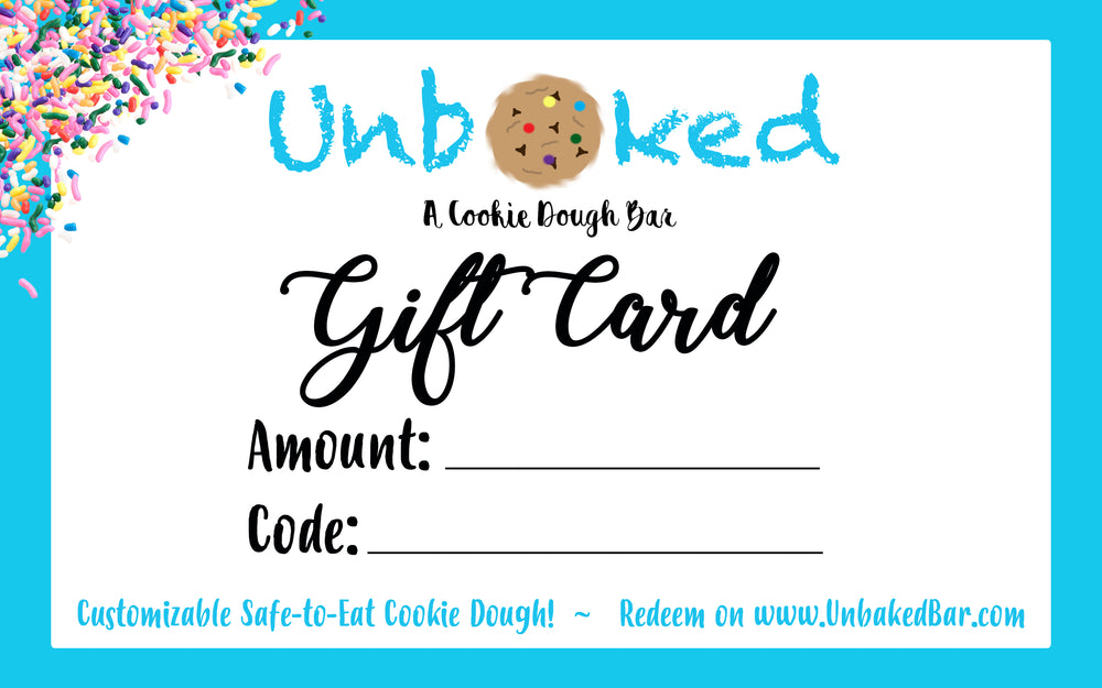 Unbaked Gift Card
